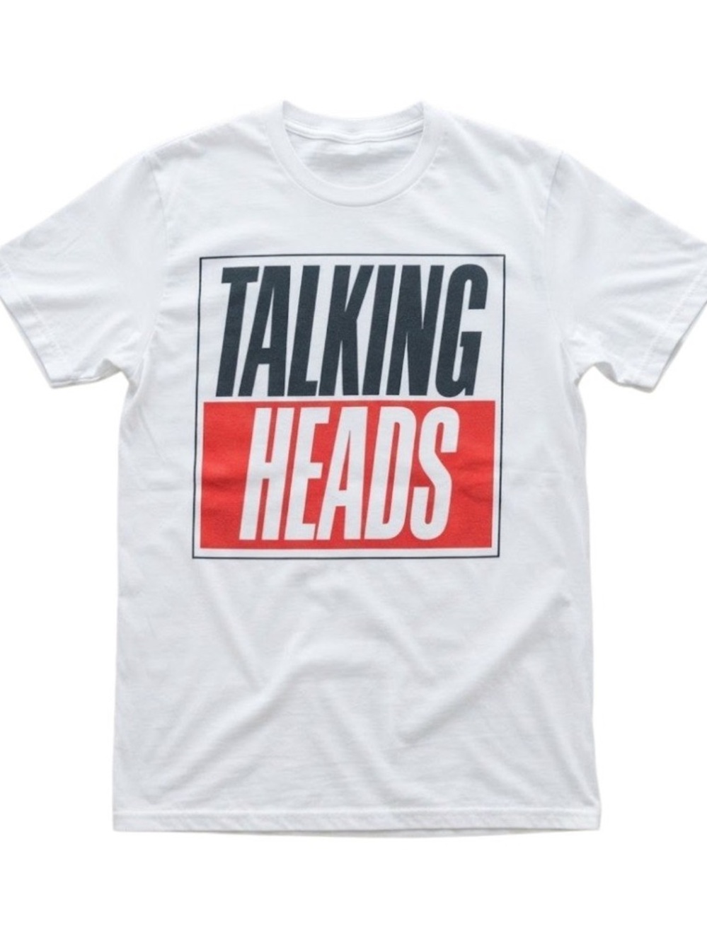 Talking Heads Music Band Graphic Red Box Logo Cotton Gildan T-Shirt